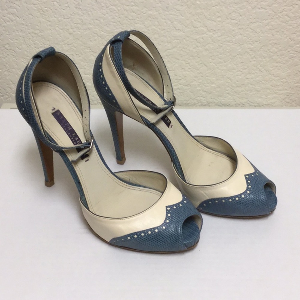 Ralph Lauren ankle strap pumps